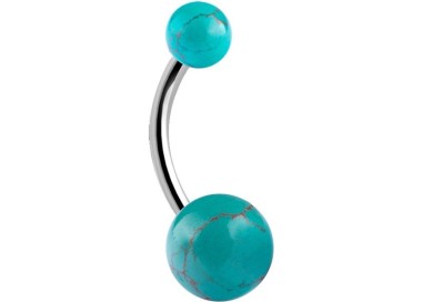 8mm DOUBLE TURQUOISE BANANAS
