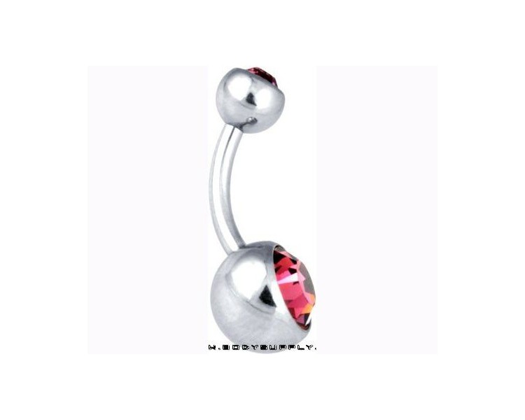 8mm DOUBLE JEWEL NAVEL BANANABELLS 8mm DOUBLE JEWEL NAVEL BANANABELLS