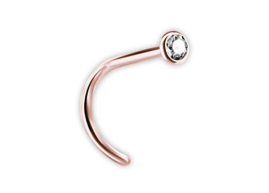 RG 316 JEWELLD NOSE STUD BENT 0,8mm sfera 2.35mm