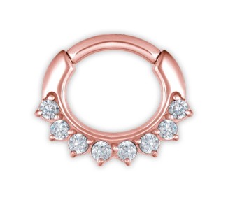 RG 316 JEWELLED CURVED BAR SEPTUM CLICKERS mod. 13