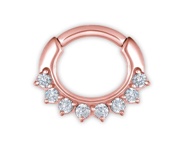 RG 316 JEWELLED CURVED BAR SEPTUM CLICKERS mod. 13 RG 316 JEWELLED CURVED BAR SEPTUM CLICKERS mod. 13