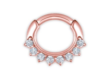 RG 316 JEWELLED CURVED BAR SEPTUM CLICKERS mod. 13