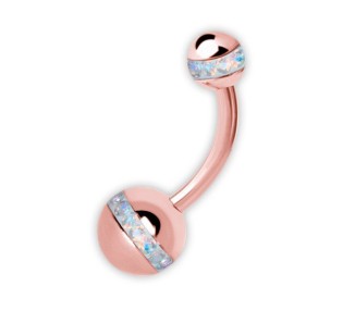 RG 316 8mm CRYSTAL DOUBLE ORBIT BALL BANANABELLS