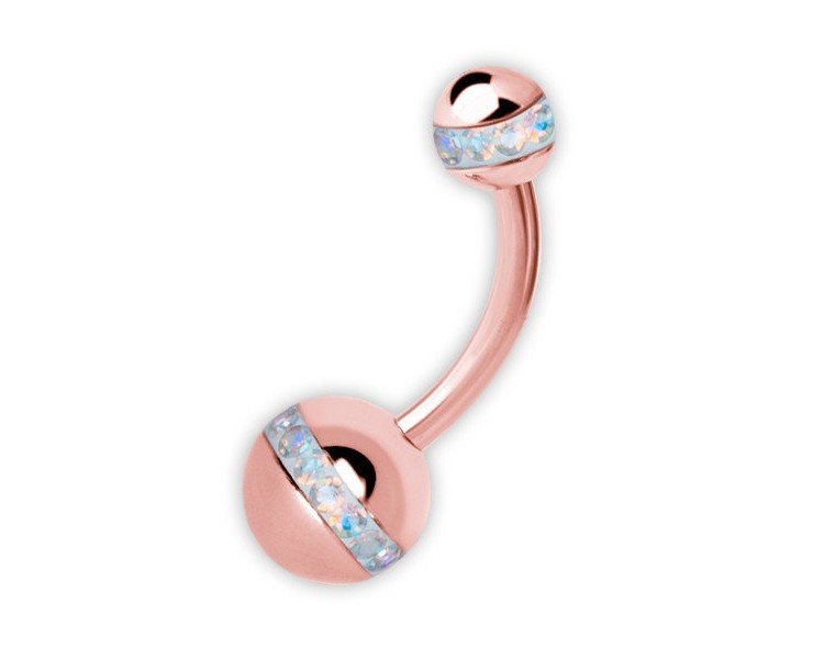RG 316 8mm CRYSTAL DOUBLE ORBIT BALL BANANABELLS RG 316 8mm CRYSTAL DOUBLE ORBIT BALL BANANABELLS