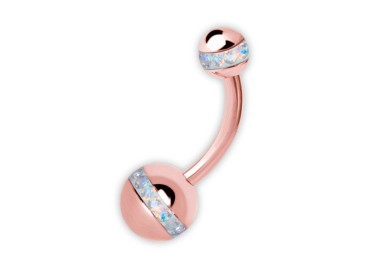 RG 316 8mm CRYSTAL DOUBLE ORBIT BALL BANANABELLS