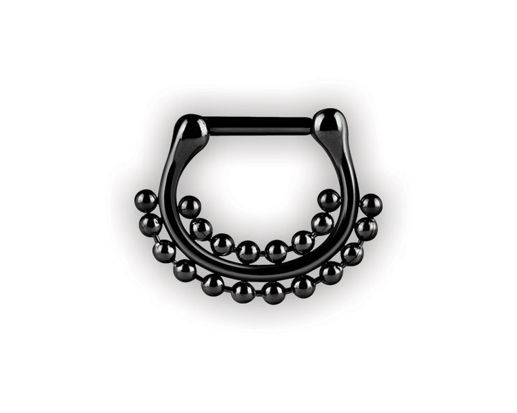 Bk 316 Septum Clickers Double Side Ball Chain Bk 316 Septum Clickers Double Side Ball Chain