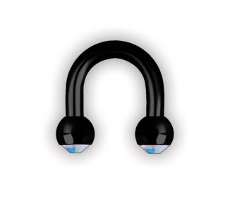 BK 316 DOUBLE JEWELLED MICRO U BARBELLS