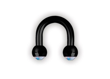 BK 316 DOUBLE JEWELLED MICRO U BARBELLS