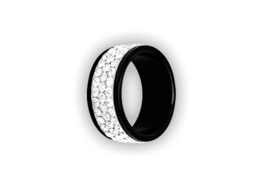 BK 316 TRIPLE JEWELLED CRYSTAL RING