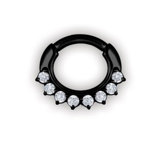 BK 316 JEWELLED CURVED BAR SEPTUM CLICKERS mod. 13