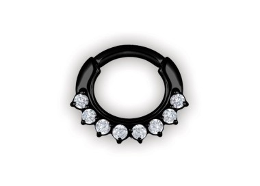 BK 316 JEWELLED CURVED BAR SEPTUM CLICKERS mod. 13