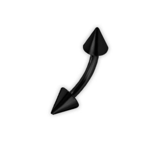 BK 316 CURVED EYEBROW BARBELLS W/CONES