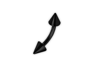 BK 316 CURVED EYEBROW BARBELLS W/CONES