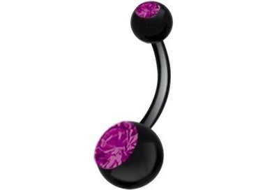 BK 316 8mm DOUBLE JEWEL NAVEL BARBELLS