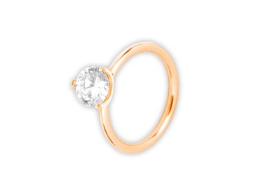 GD 316 RING W/ROUND CRYSTAL STONE