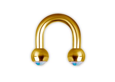 GD 316 DOUBLE JEWELLED MICRO U BARBELLS