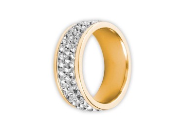 GD 316 TRIPLE JEWELLED CRYSTAL RING