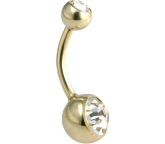 GD TT DOUBLE JEWEL NAVEL BANANABELL