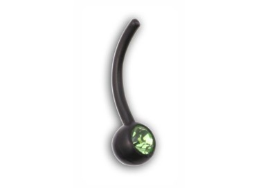 BIOFLEX BLACK JEWELLED NAVEL BARBELLS