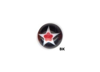 UV SCREW-ON ZIRCON MURANO BALLS