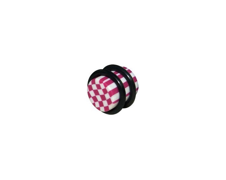 CHEQUERED FIMO PLUGS CHEQUERED FIMO PLUGS