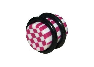 CHEQUERED FIMO PLUGS