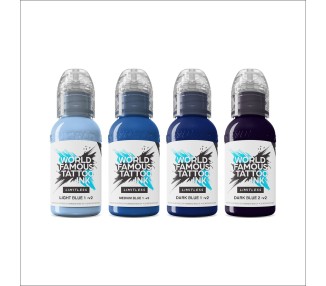 SHADES OF BLUE Collection - World Famous Limitless - 4x30ml - Conforme REACH world famous