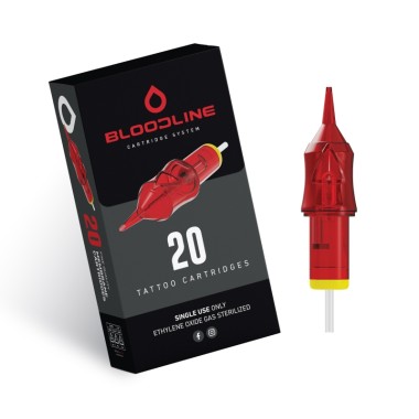 09 RS (Round Shader) Long Taper - Cartucce Aghi Tattoo BodySupply Bloodline - 20 pz