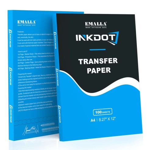 EMALLA INKDOT Transfer Paper - Carta per Stencil - 210 x 305 mm - 100 pz