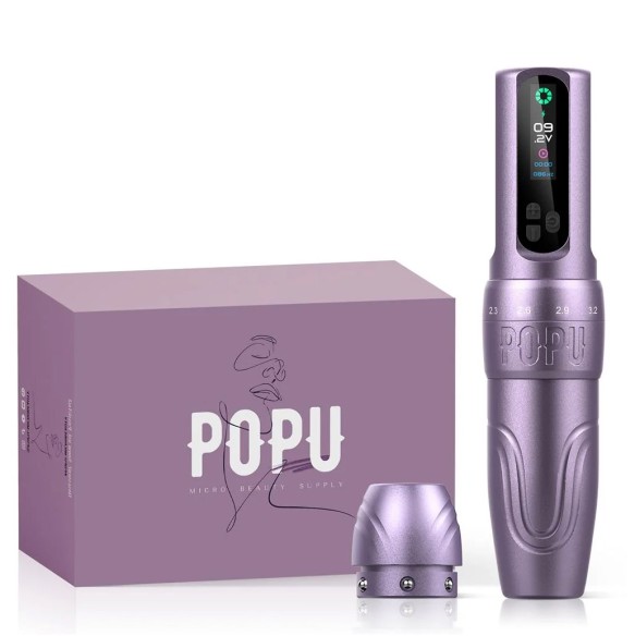 Popu Diva Shadow - Corsa Regolabile (2.0 - 3.5 mm) - Dermografo Wireless PMU Pen