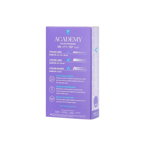 01 RL (Round Liner) - Long Taper - Cartucce Vertix ACADEMY - Aghi PMU - 20pz.