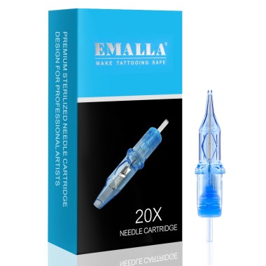 11 RL (Round Liner) Long Taper - Cartucce Aghi Tattoo Emalla Eliot - 20 pz