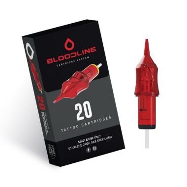 11 RL (Round Liner) Long Taper - Cartucce Aghi Tattoo BodySupply Bloodline - 20 pz