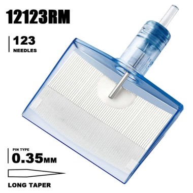 123 CM (Curved Magnum) 0,35 mm Long Taper - Cartucce Aghi Tattoo Emalla Eliot Super Magnum - 5 pz 2