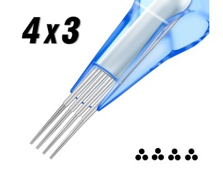 4x03 RL (Stipple Shader) 0,30mm - Long Taper - Cartucce Emalla Eliot - Aghi Tattoo - 20pz emalla