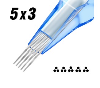 5x03 RL (Stipple Shader) 0,30mm - Long Taper - Cartucce Emalla Eliot - Aghi Tattoo - 20pz emalla