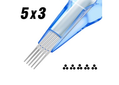 5x03 RL (Stipple Shader) 0,30mm - Long Taper - Cartucce Emalla Eliot - Aghi Tattoo - 20pz emalla