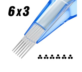 6x03 RL (Stipple Shader) 0,30mm - Long Taper - Cartucce Emalla Eliot - Aghi Tattoo - 20pz emalla