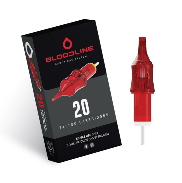 13 RM (Soft Magnum) Long Taper - Cartucce Aghi Tattoo BodySupply Bloodline - 20 pz