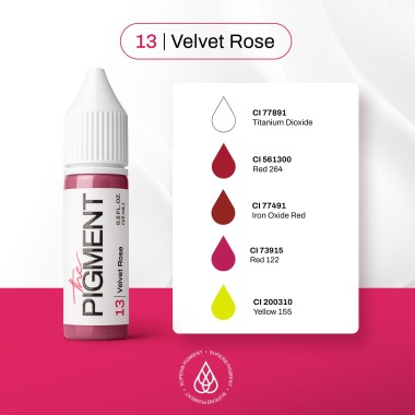 13 VELVET ROSE - The Pigment - 15ml - Pigmento PMU REACH 2