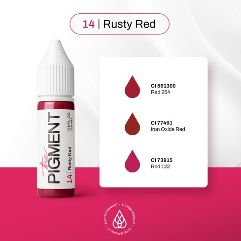 14 RUSTY RED - The Pigment - 15ml - Pigmento PMU REACH