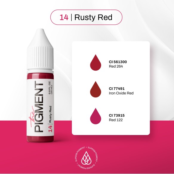 14 RUSTY RED - The Pigment - 15ml - Pigmento PMU REACH