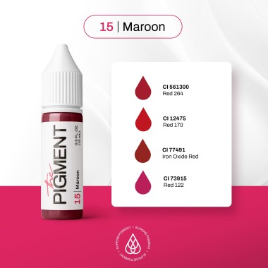 15 MAROON - The Pigment - 15ml - Pigmento PMU REACH 2