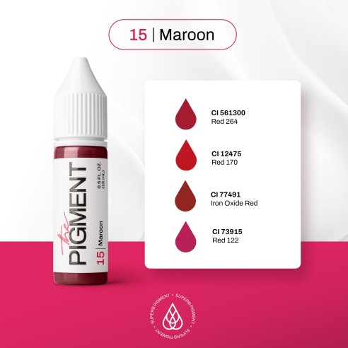 15 MAROON - The Pigment - 15ml - Pigmento PMU REACH