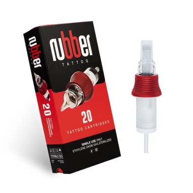 21 RM (Soft Magnum) Long Taper - Cartucce Aghi Tattoo BodySupply Rubber - 20 pz