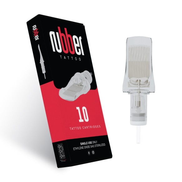 49 MG (Magnum) Long Taper - Cartucce Aghi Tattoo BodySupply Rubber - 10 pz