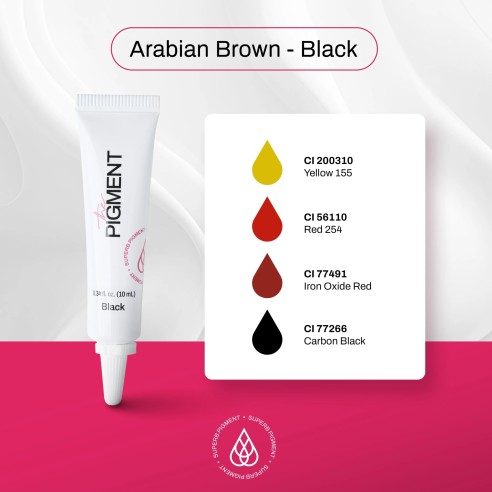 BLACK (ARABIAN BROWN) Microblading - The Pigment - 10ml - Pigmento PMU REACH