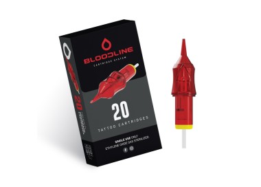 07 RS (Round Shader) - Long Taper - Cartucce BodySupply Bloodline - Aghi Tattoo - 20pz bodysupply