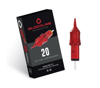 18 RL (Round Liner) - Long Taper - Cartucce BodySupply Bloodline - Aghi Tattoo - 20pz bodysupply