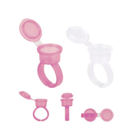 Anelli Porta Pigmento in Plastica con Tappo Non Sterili - 50pz.